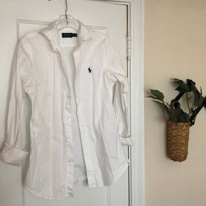 Classic Polo Ralph Lauren white button down